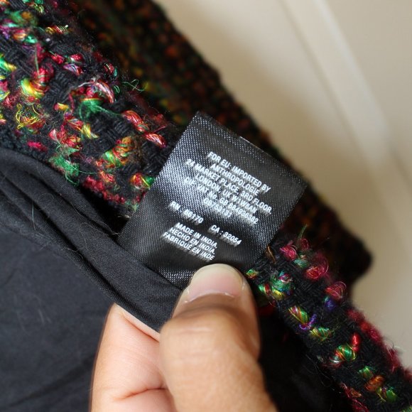 Multicolor Tweed Women's Coat - Picture 15 of 15